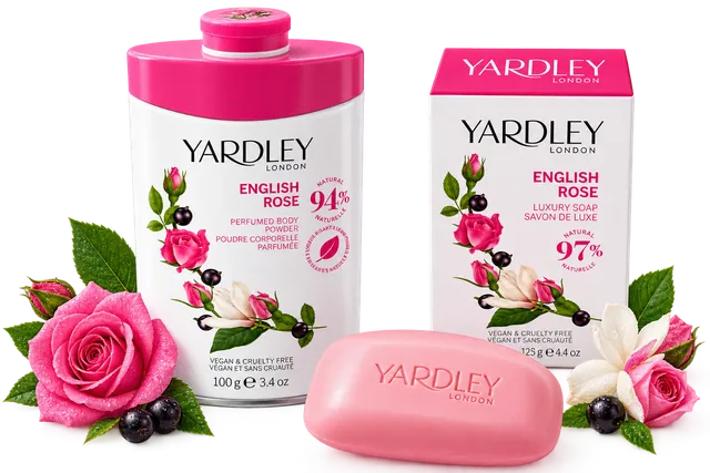 yardley-london-english-rose-pflegeset-puder-100g-seife-125g image 1