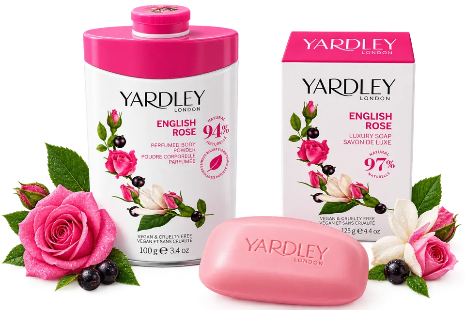 yardley-london-english-rose-pflegeset-puder-100g-seife-125g image 1