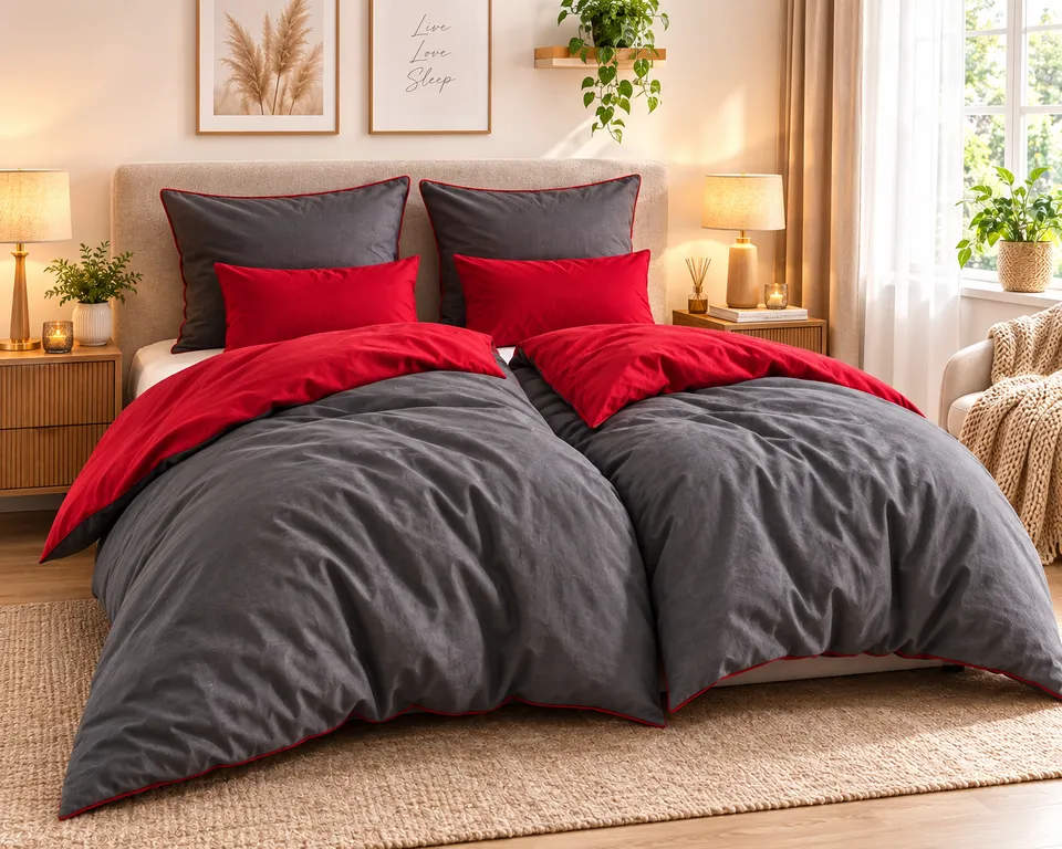 bettw-sche-rot-grau-135x200-mikrofaser-wende-kn-pfe image 1