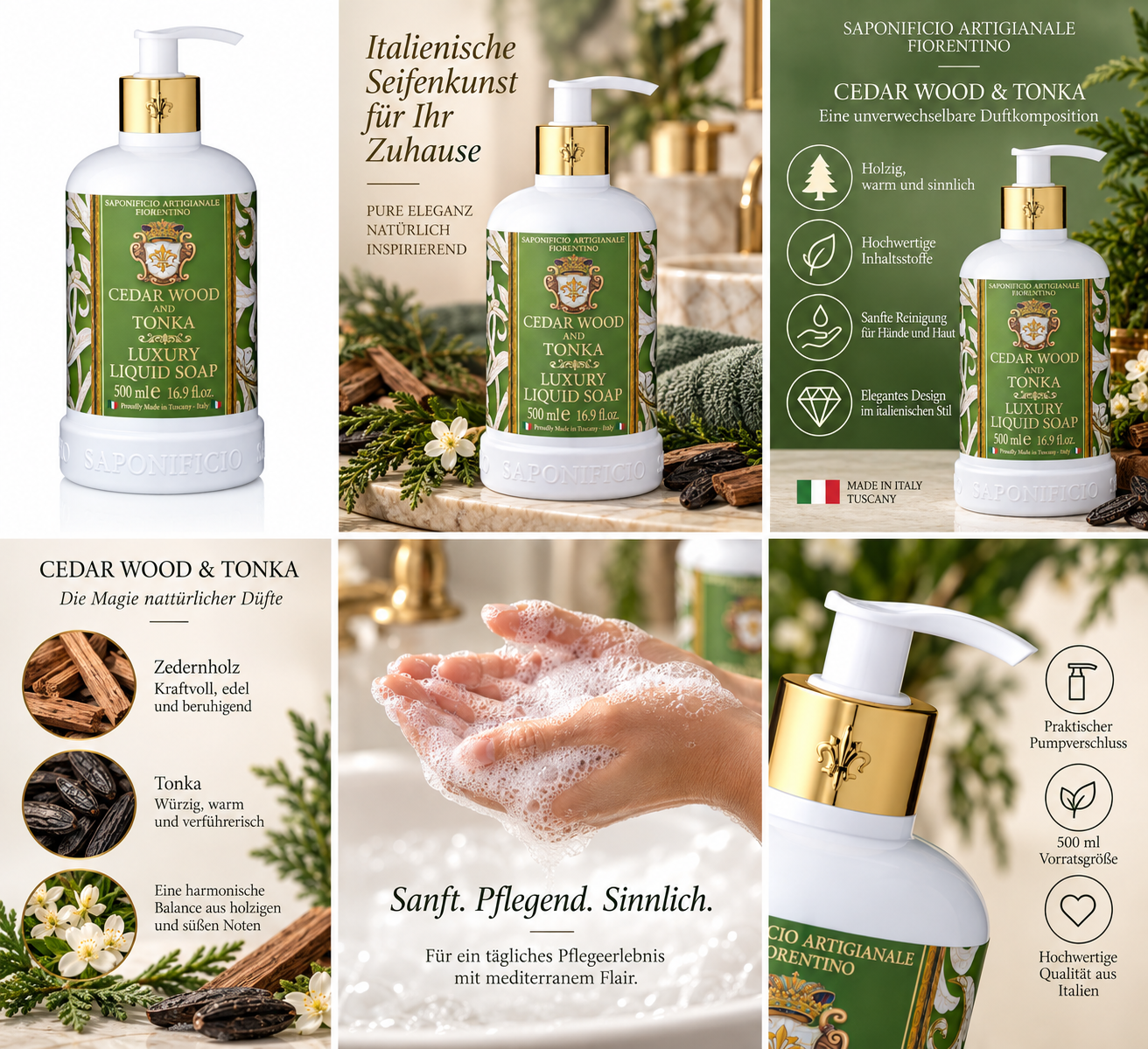 saponificio-fiorentino-fl-ssigseife-cedar-wood-tonka-500-ml image 3
