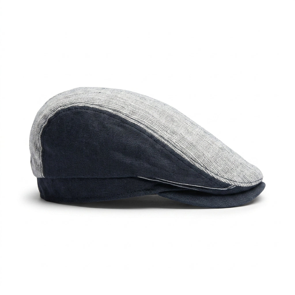 samis-flatcaps-flatcap-schieberm-tze-navy-leinen image 3