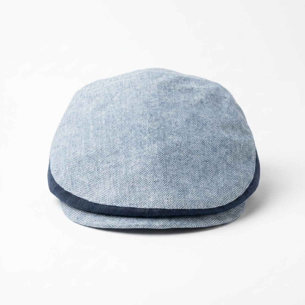 samis-flatcap-leinen-schieberm-tze-navy-fischgr-t-sommer image 1