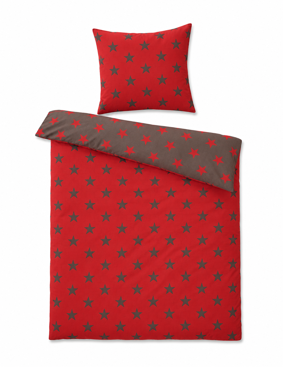 nesbel-heimtextilien-bettw-sche-135x200-rot-sterne-wende image 6