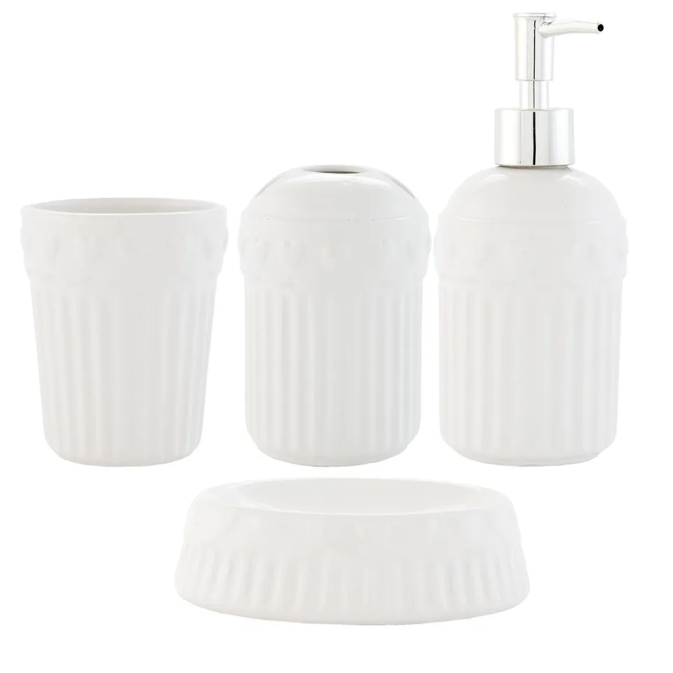 clayre-eef-badezimmer-set-keramik-wei-4-teilig-landhaus image 1