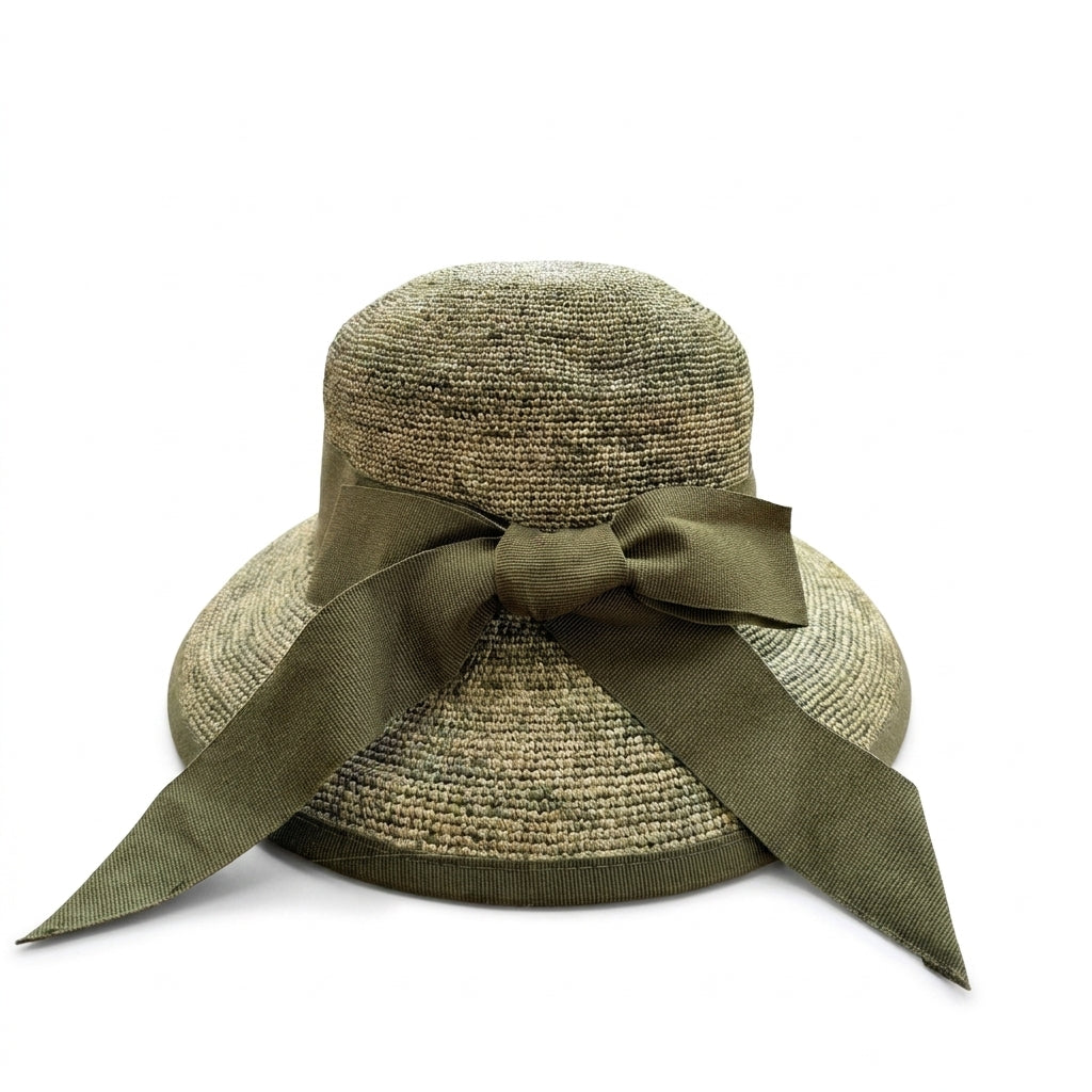 samis-raffia-glocke-cloche-strohhut-oliv-one-size image 3