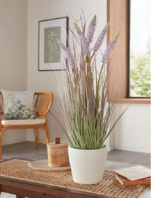 kunstblume-lavendel-strau-pflanze-im-topf-60-cm-lila image 1