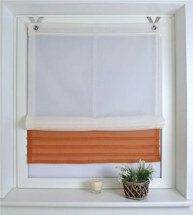 kutti-jasmin-biese-raffrollo-creme-terra-80x140-cm-halbtransparent image 1
