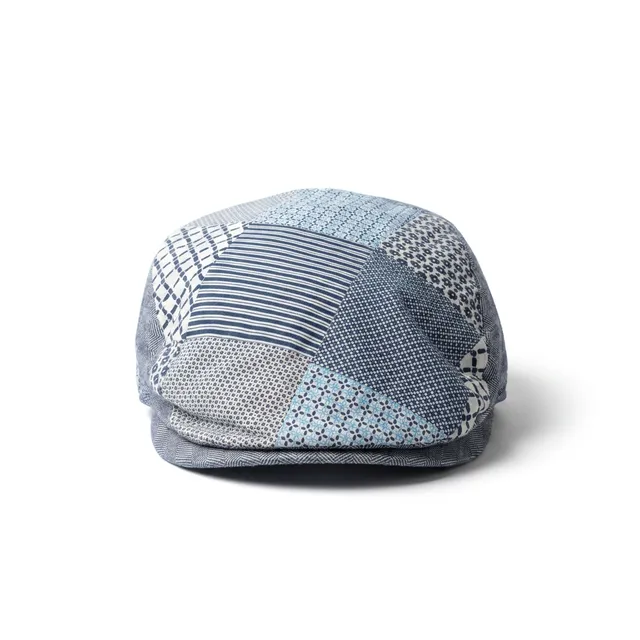 samis-flatcap-leinen-patchwork-sommer-anthrazit-meliert image 1