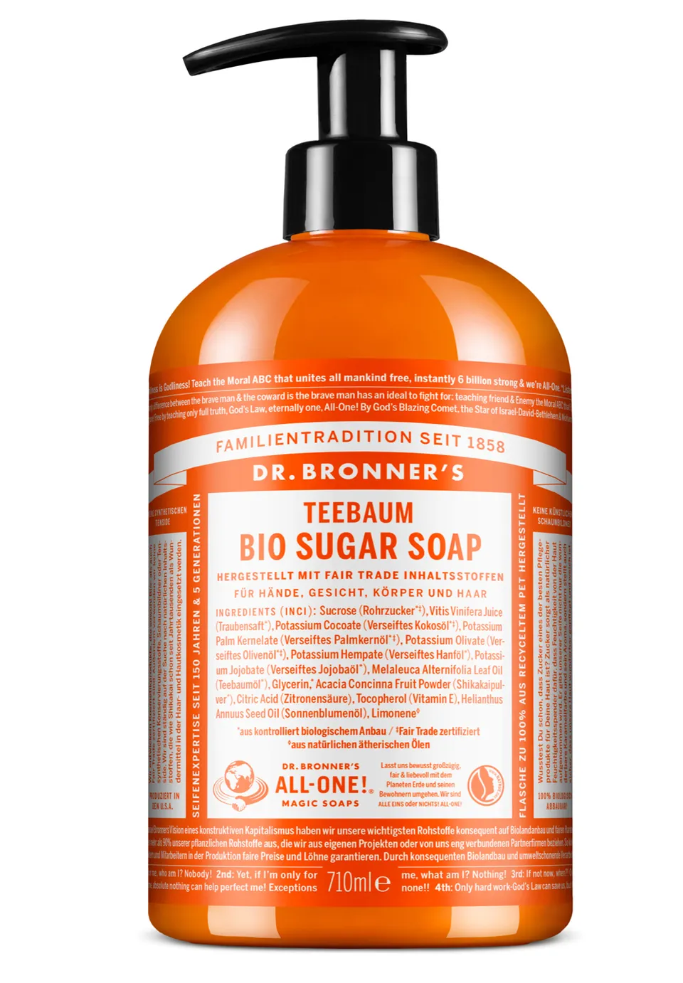 dr-bronner-s-teebaum-sugar-soap-710ml-bio-naturseife image 1
