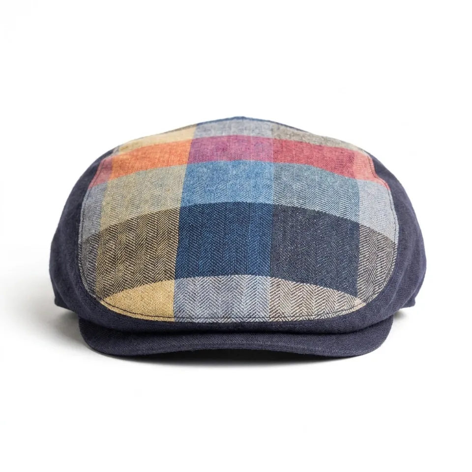 samis-flatcaps-schieberm-tze-leinen-patchwork-sommer image 1