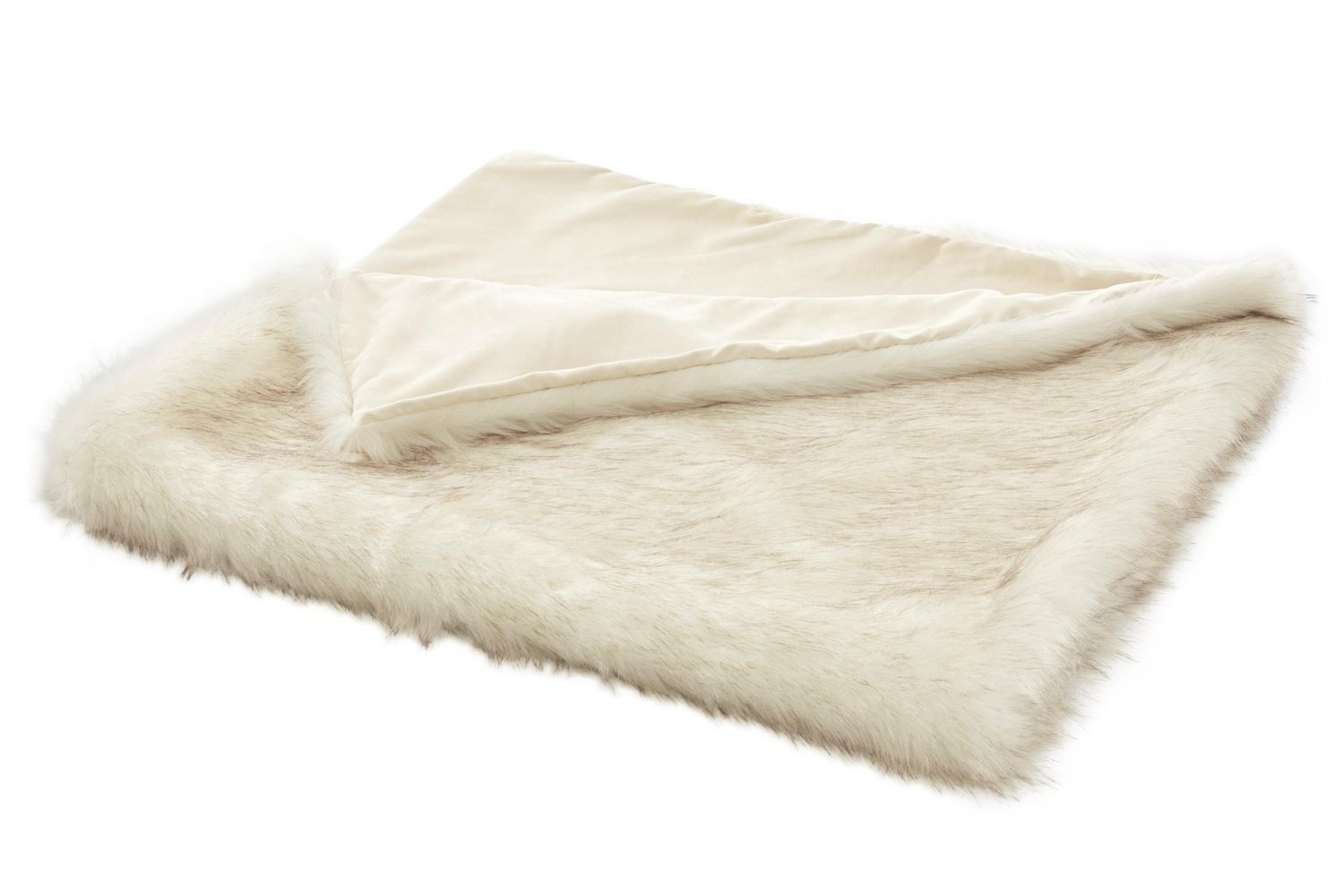 heine-home-plaid-wohndecke-felloptik-140x170-creme-schwarz image 2