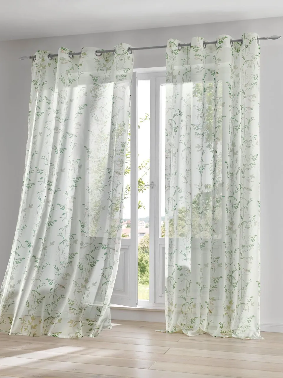 heine-home-dekostore-2er-set-blumen-offwhite-gr-n-175x140-cm image 1