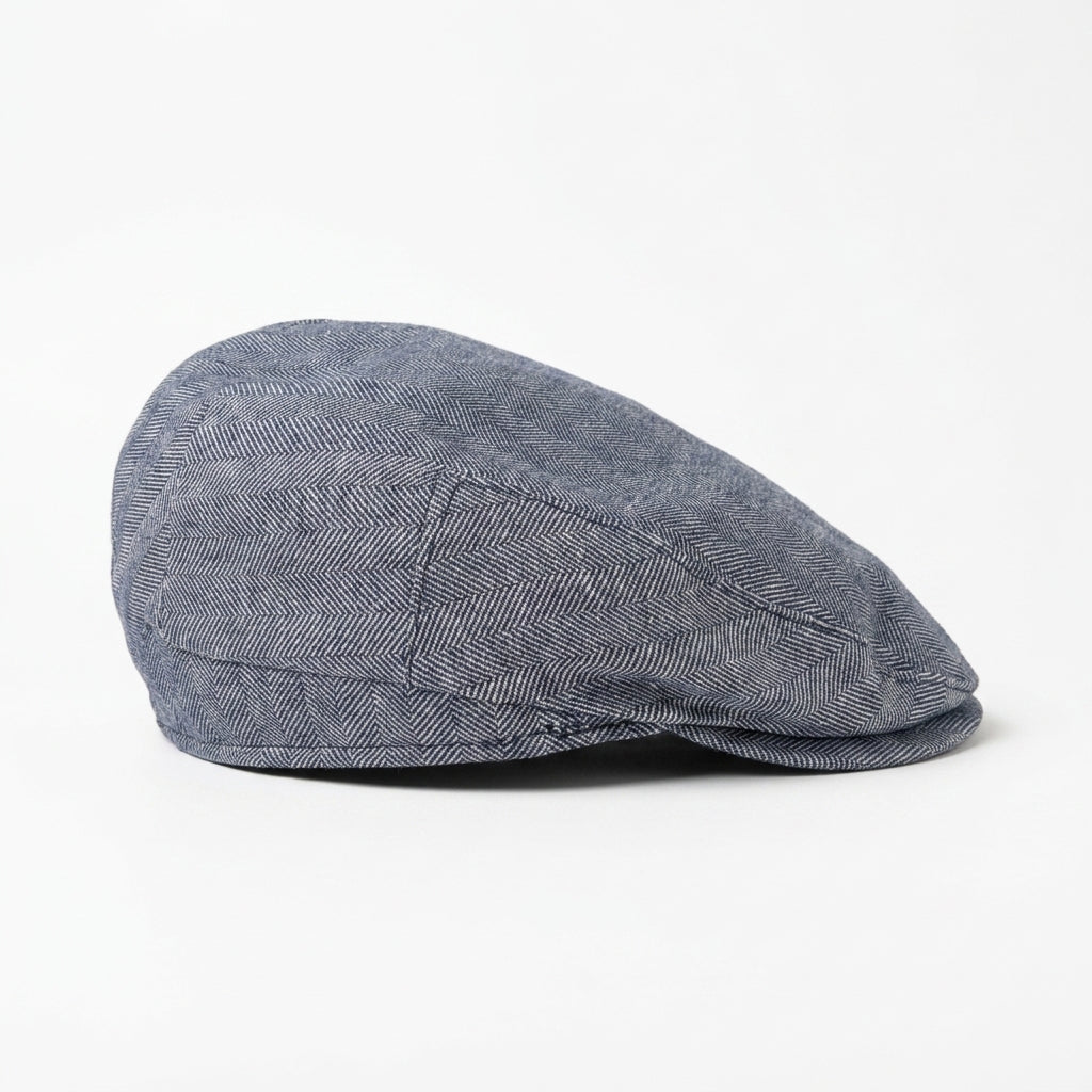 samis-flatcaps-flatcap-anthrazit-meliert-leinen-sommer image 4