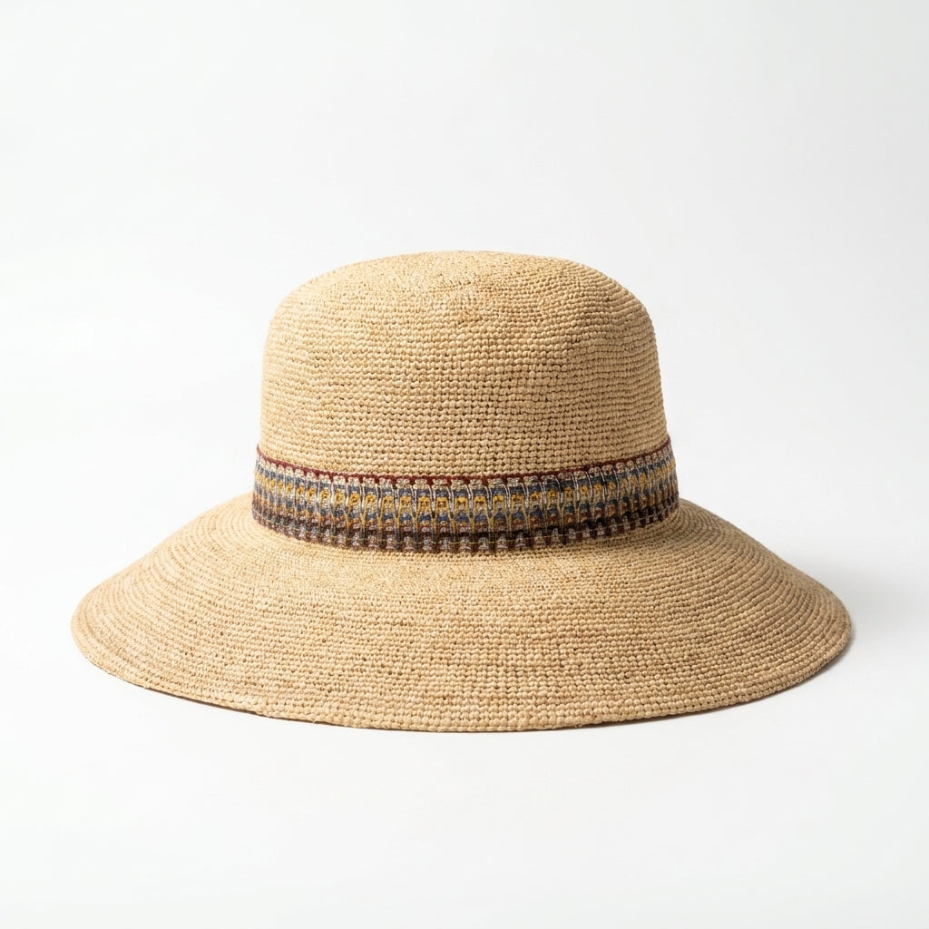 samis-flapper-cloche-strohhut-natur-one-size-mit-band image 1