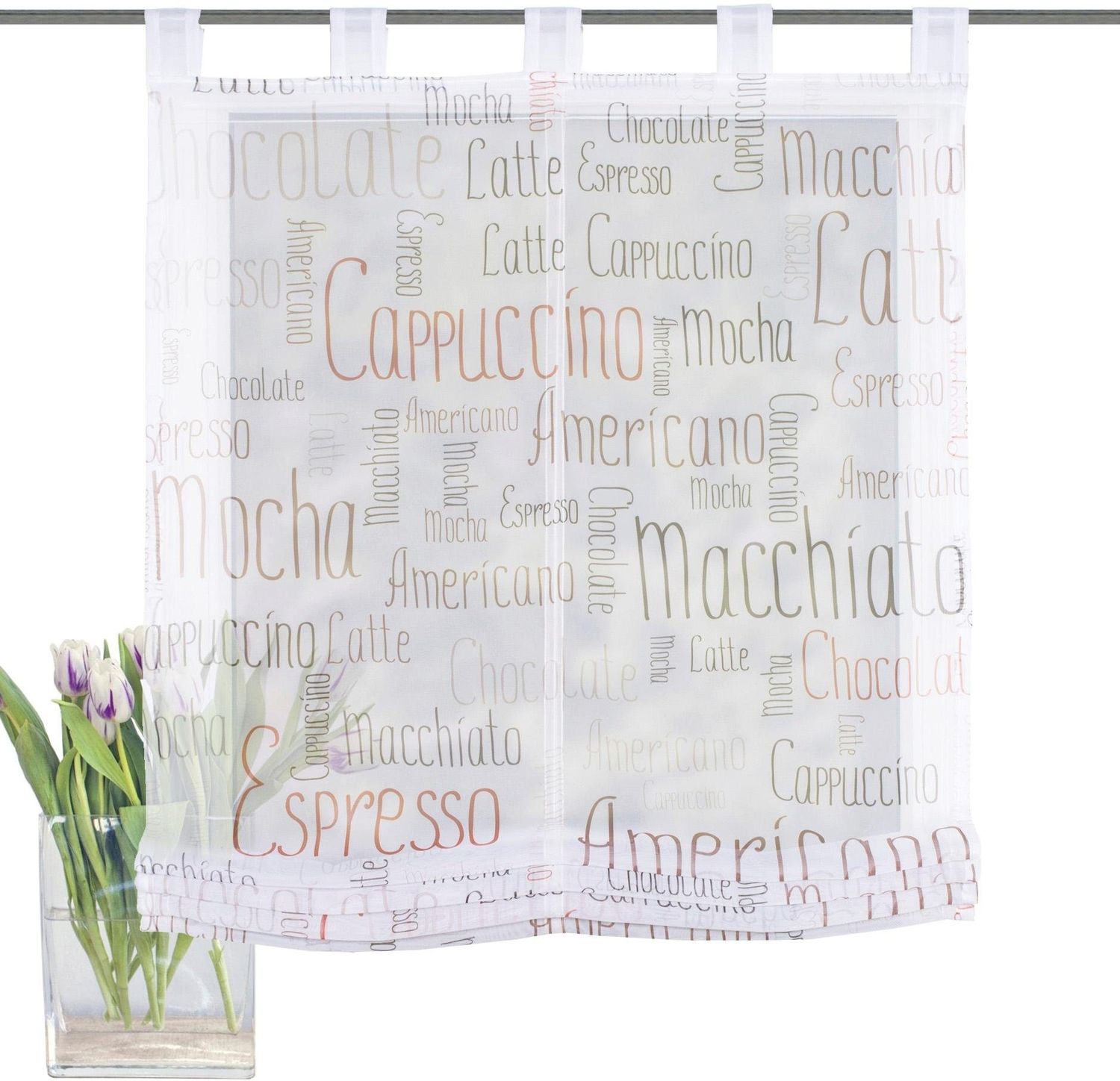 home-wohnideen-raffrollo-mocha-raffrollo-braun-140x60-cm-transparent image 1