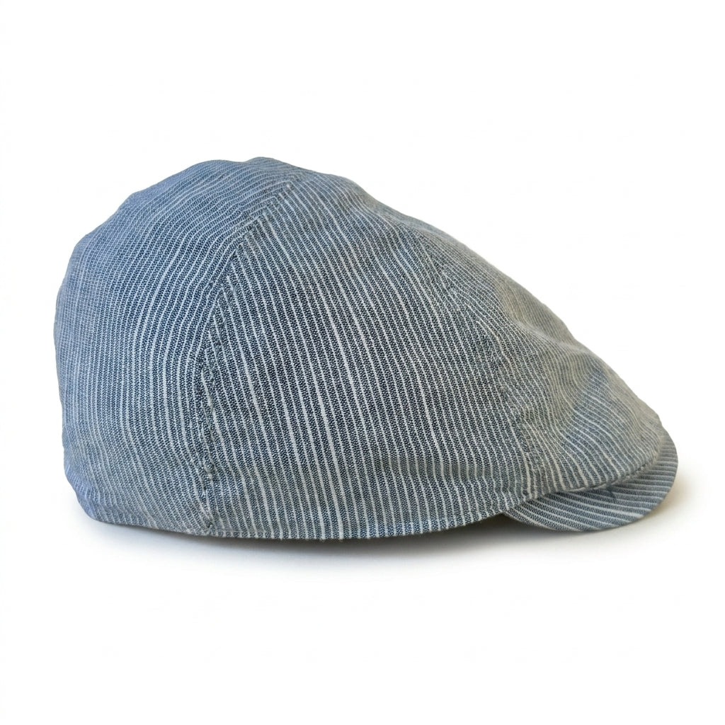 samis-flatcaps-flatcap-leinen-bicolor-navy-m image 2
