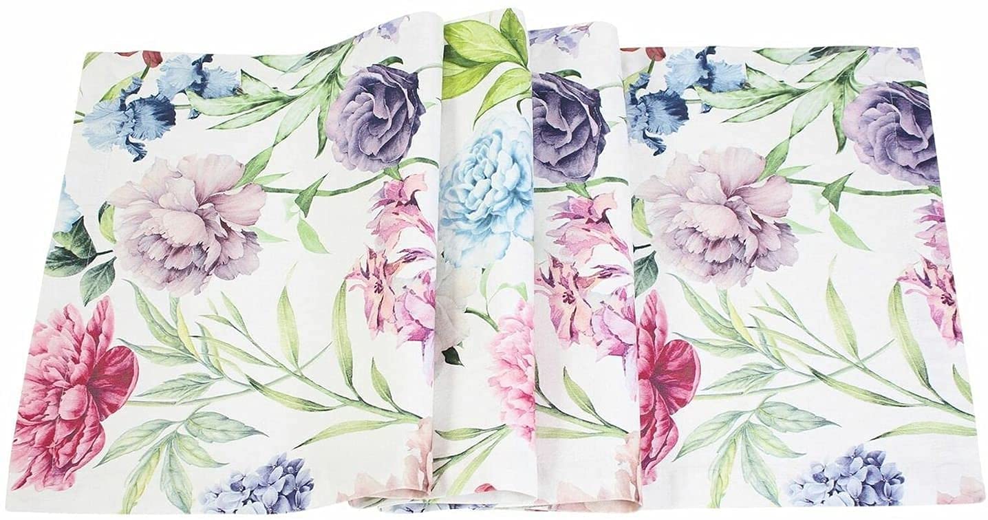 tischl-ufer-blumenmuster-wei-40x140-cm-baumwolle-tischdecke image 2