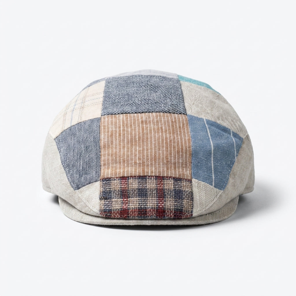 samis-flatcaps-flatcap-leinen-patchwork-m-sommer image 1