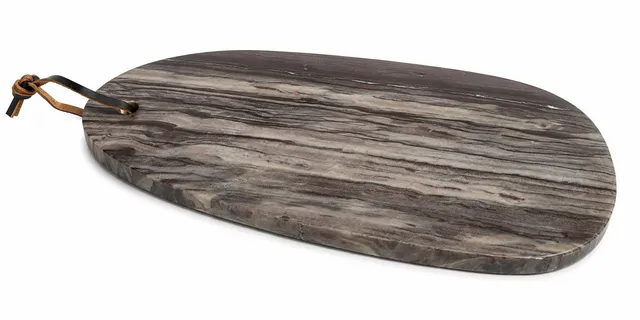 marmor-servierplatte-oval-30x15-cm-k-seplatte-grau-braun image 1