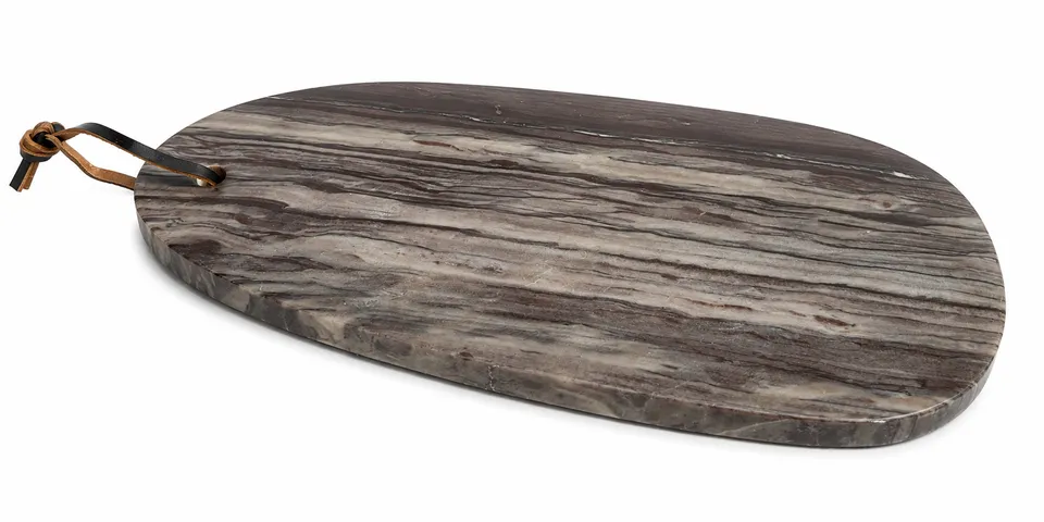 marmor-servierplatte-oval-30x15-cm-k-seplatte-grau-braun image 1