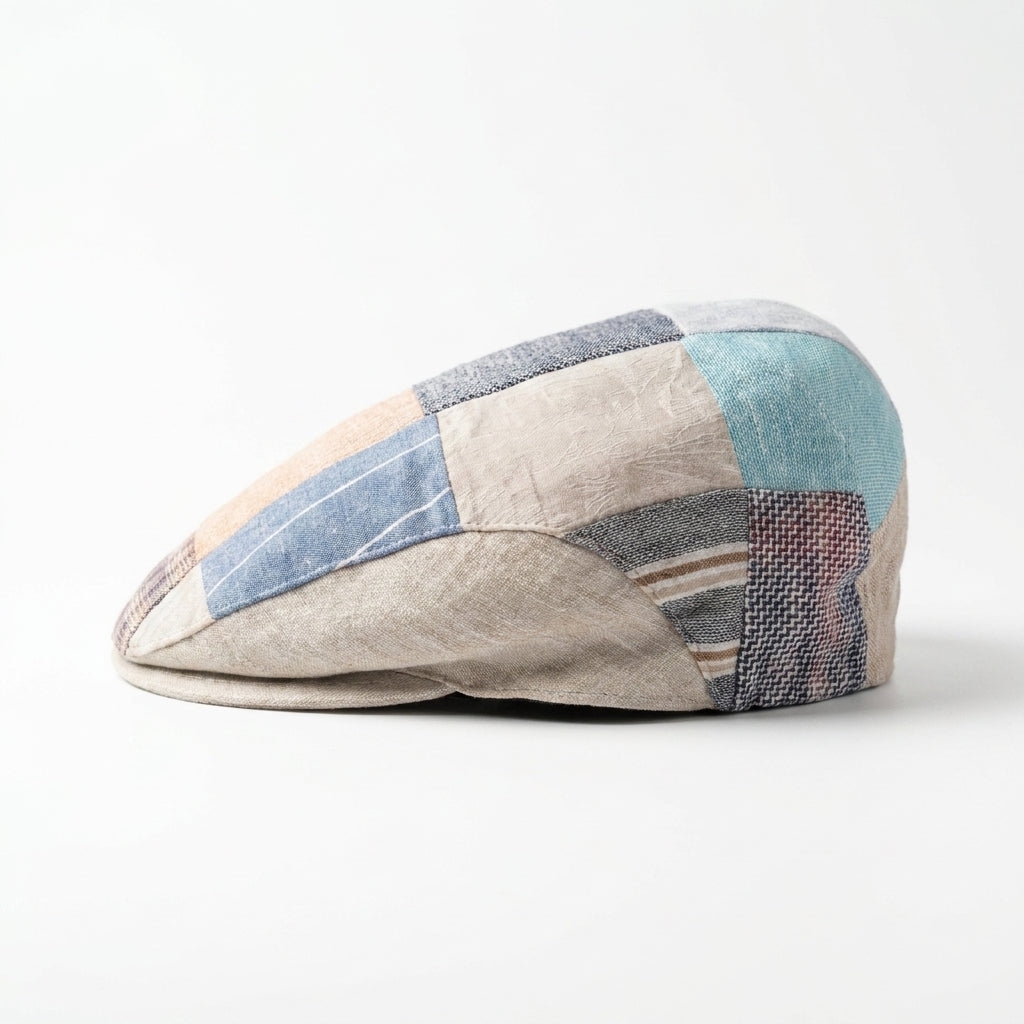 samis-flatcaps-flatcap-leinen-patchwork-m-sommer image 4