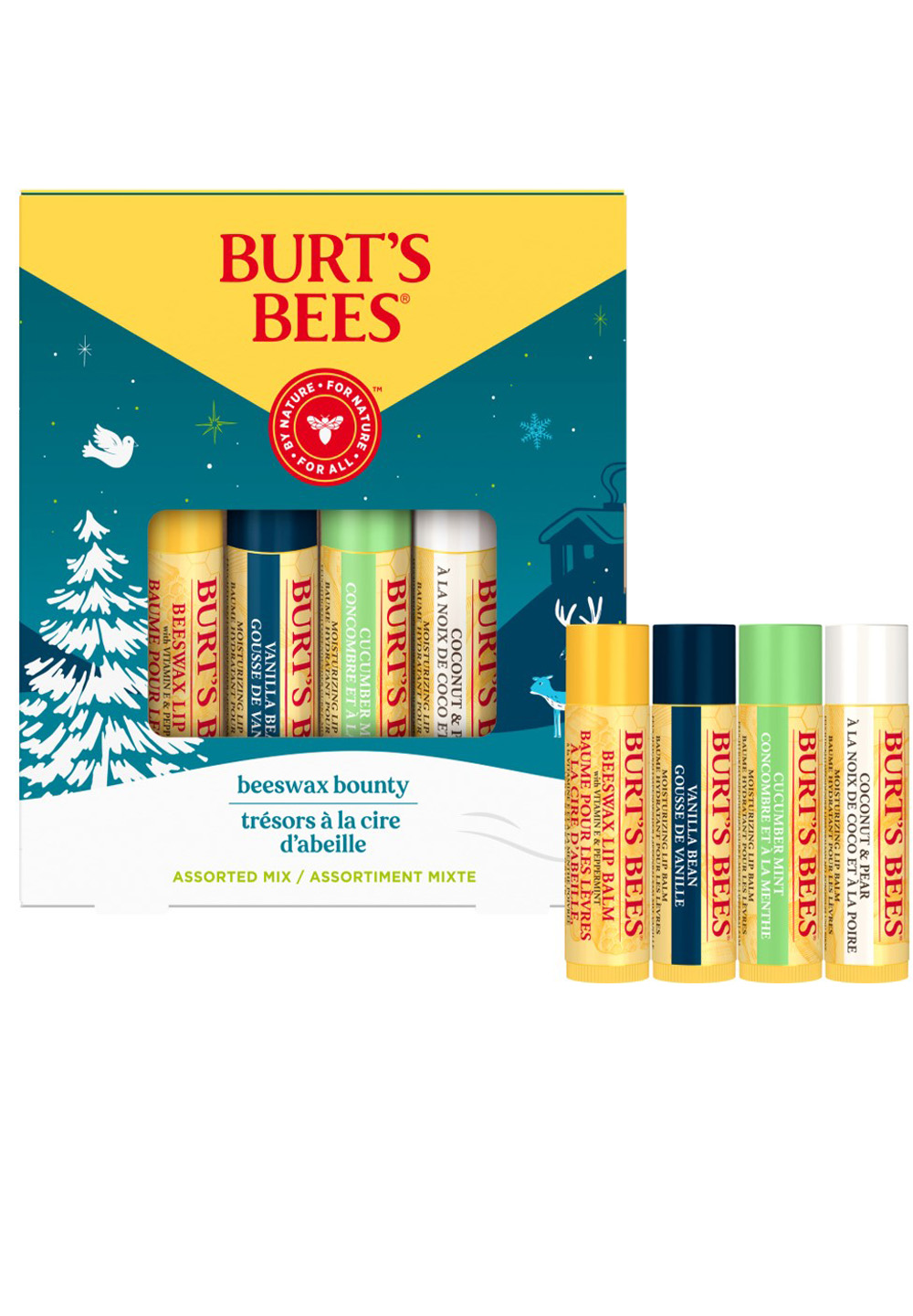 burt-s-bees-lippenbalsam-4er-pack-bienenwachs-vanille-minze-kokos image 2