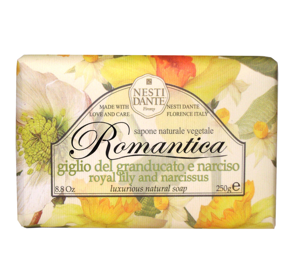 nesti-dante-romantica-seife-lilie-narzisse-250-g-naturseife image 1