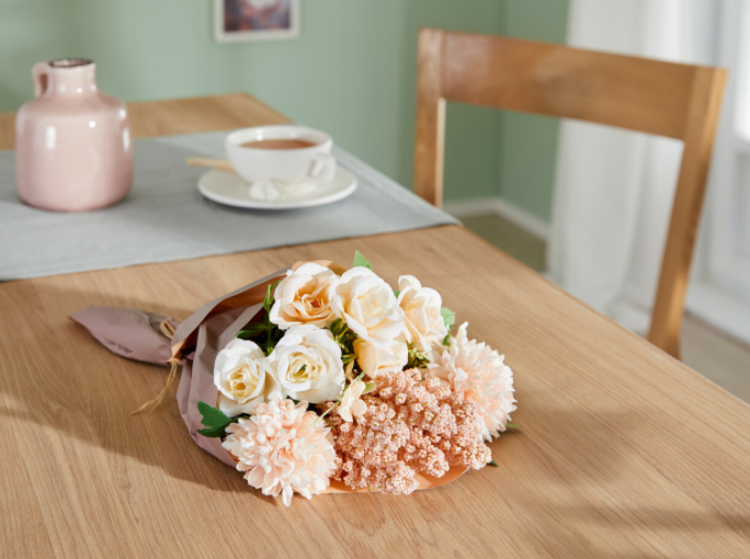 nesbel-dekoration-rosen-kunstblumenstrau-34-cm-romantisch image 3