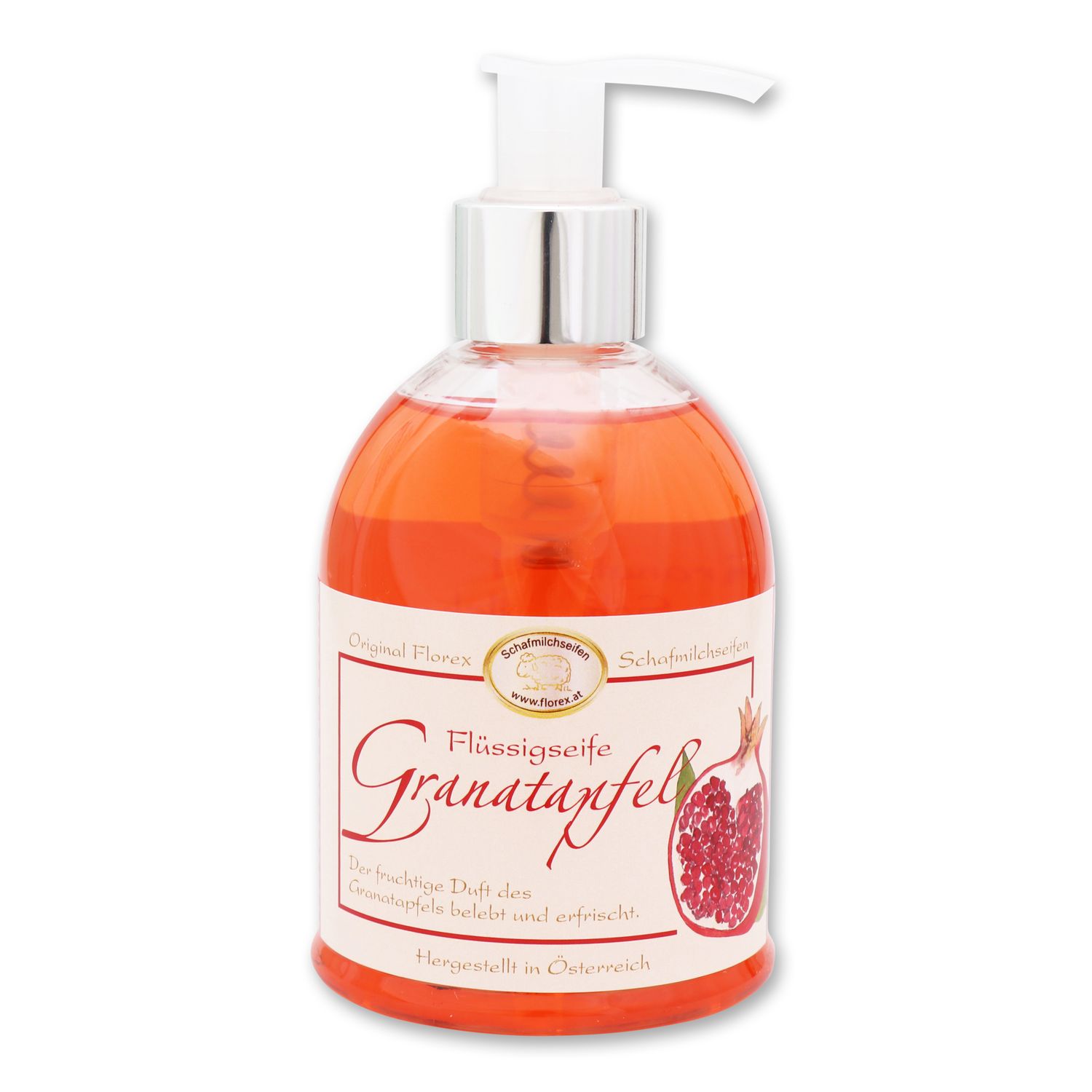 florex-fl-ssigseife-granatapfel-250-ml-bio-schafmilch-spender image 1