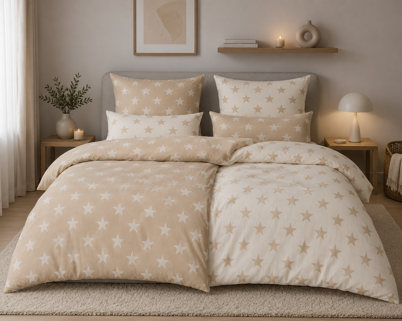 wendebettw-sche-beige-sterne-155x220-80x80-baumwolle image 1