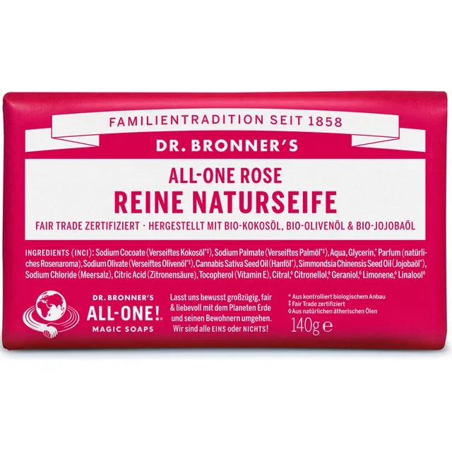dr-bronner-s-rose-reine-naturseife-140-g-st-ckseife-vegan image 1