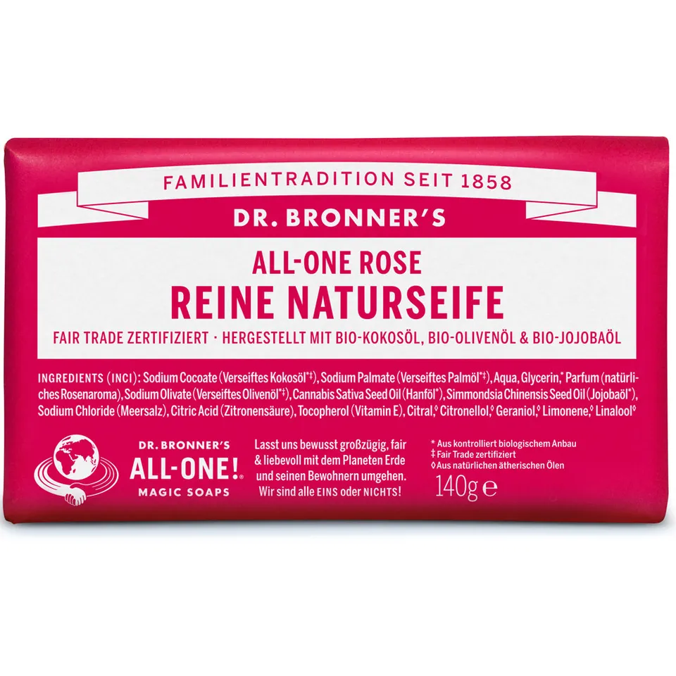 dr-bronner-s-rose-reine-naturseife-140-g-st-ckseife-vegan image 1