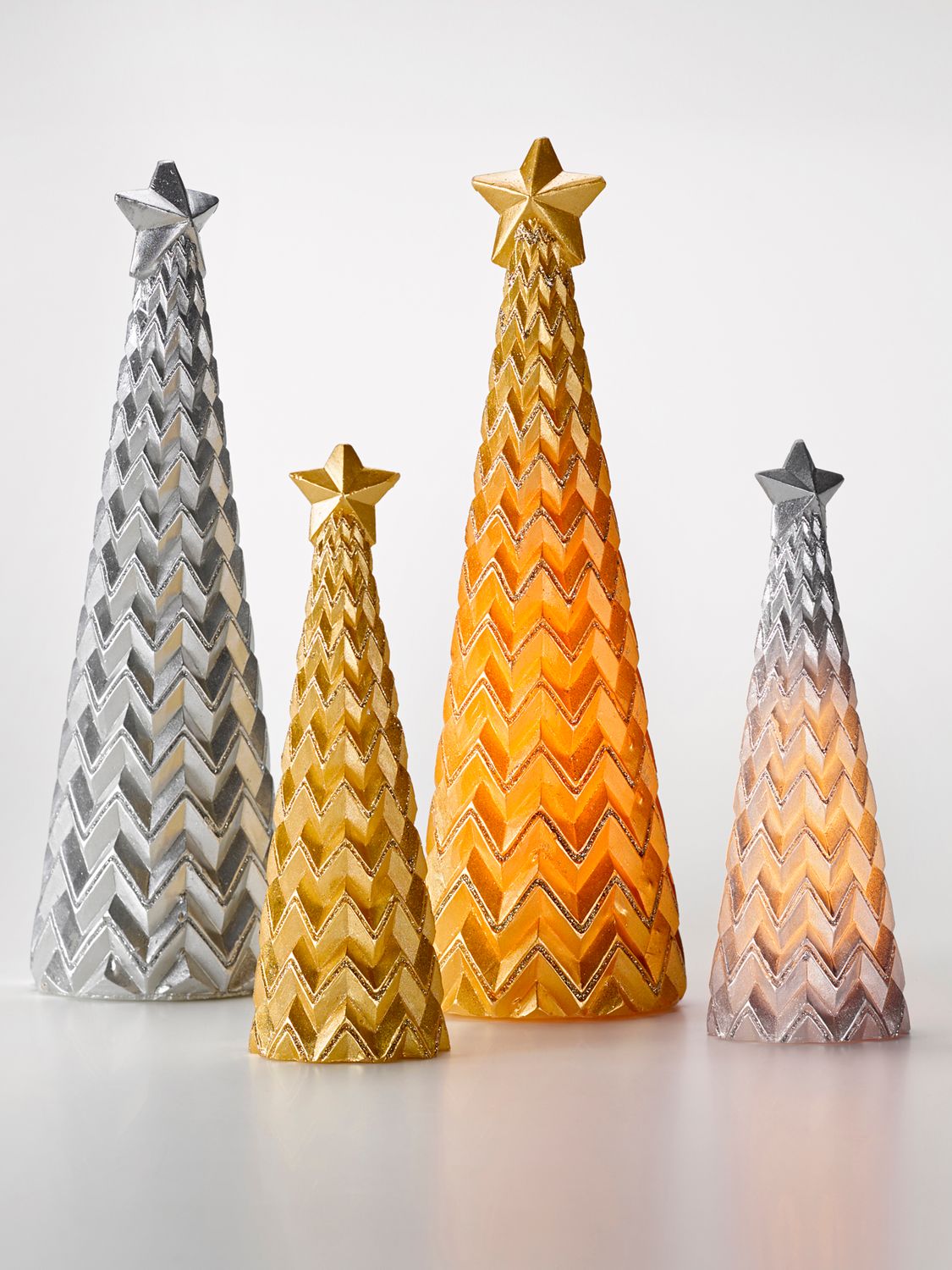 heine-home-led-dekobaum-echtwachs-weihnachtsbaum-gold-21-cm image 1
