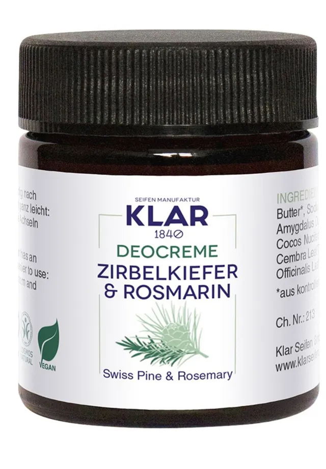 klar-s-zirbelkiefer-rosmarin-deo-creme-30-ml-aluminiumfrei image 1