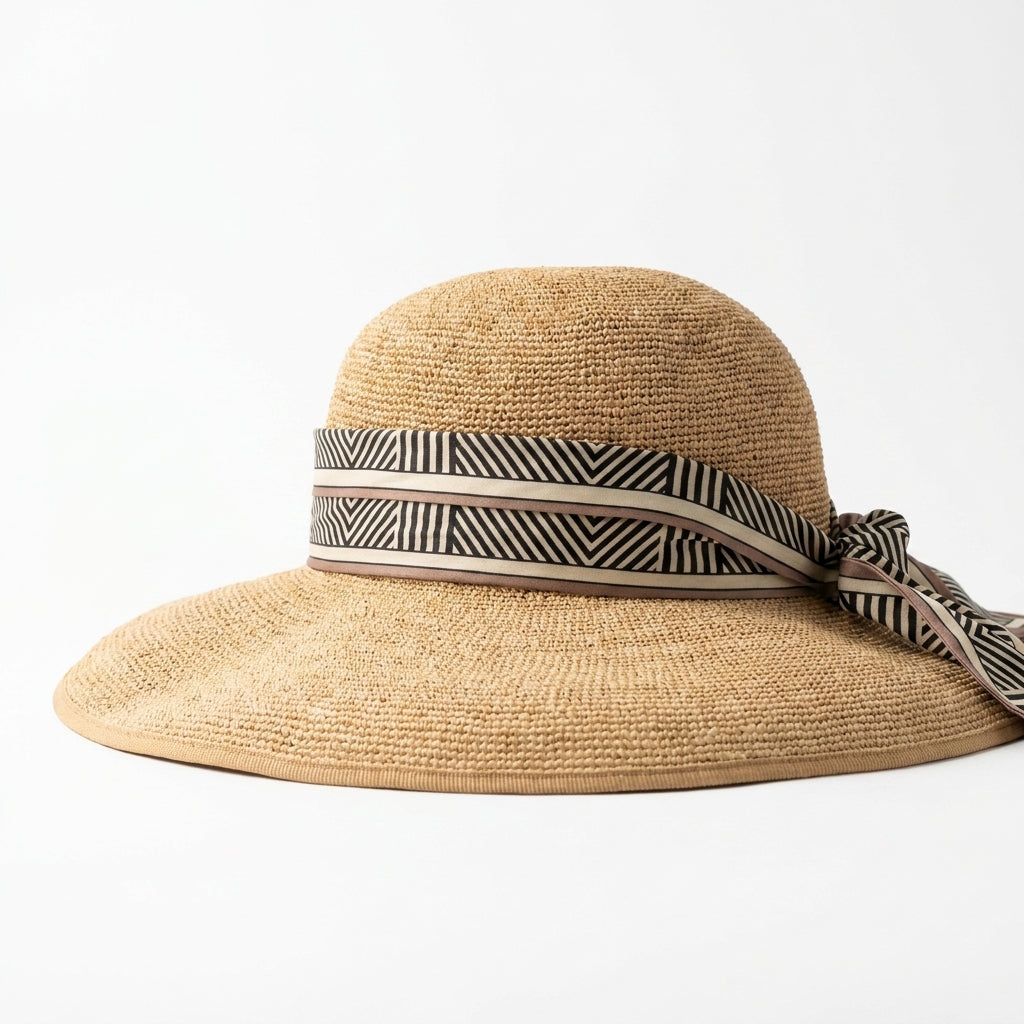 samis-cloche-flapper-strohhut-natur-mit-seidentuch image 4
