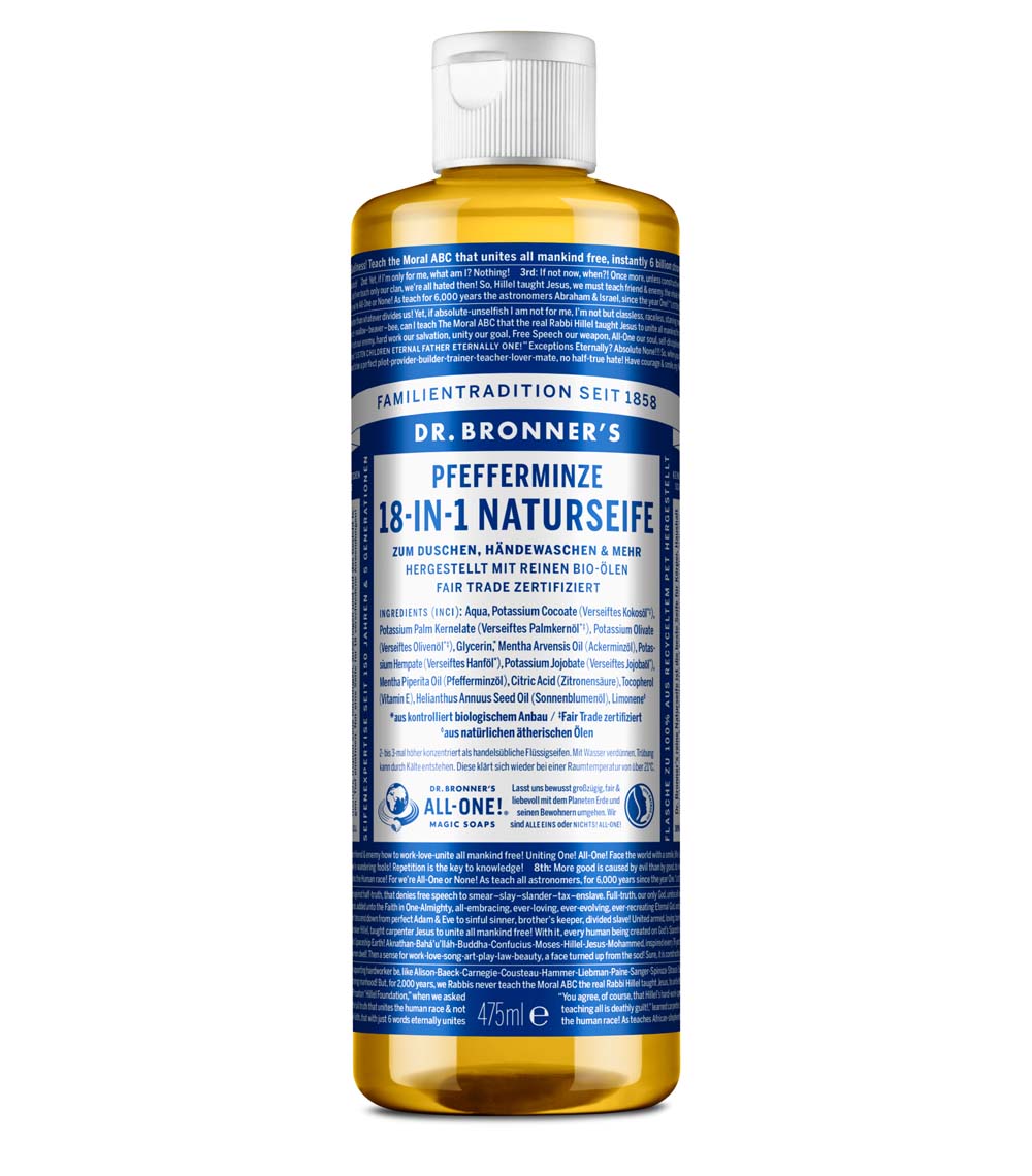 dr-bronner-s-pfefferminze-18-in-1-naturseife-475-ml image 1
