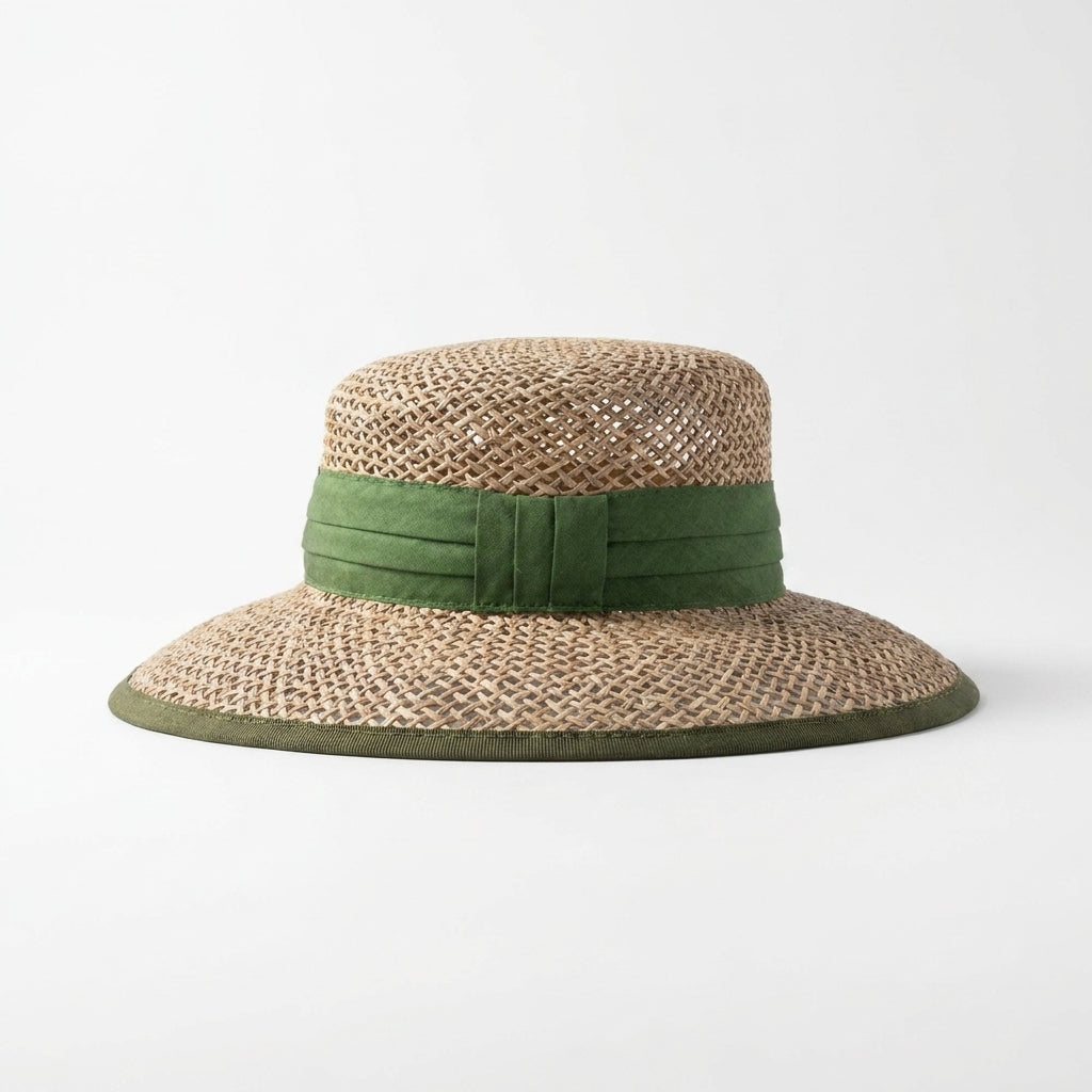 samis-cloche-seegras-sommerhut-natur-oliv-one-size-geflochten image 3
