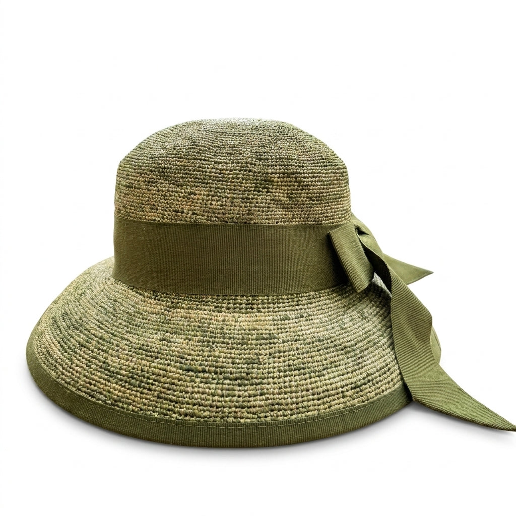 samis-raffia-glocke-cloche-strohhut-oliv-one-size image 4