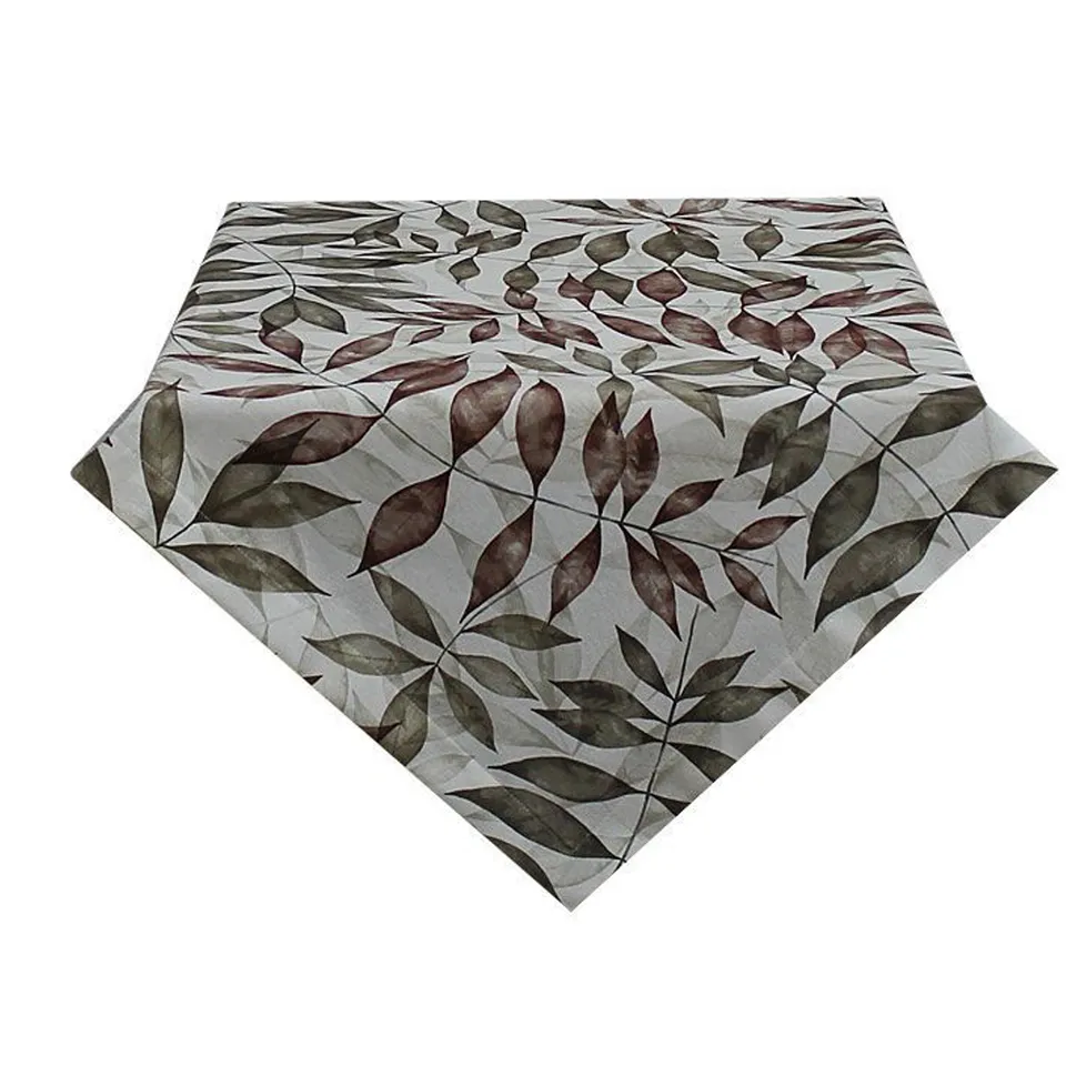 hossner-listy-tischdecke-braun-85x85-cm-baumwolle image 1