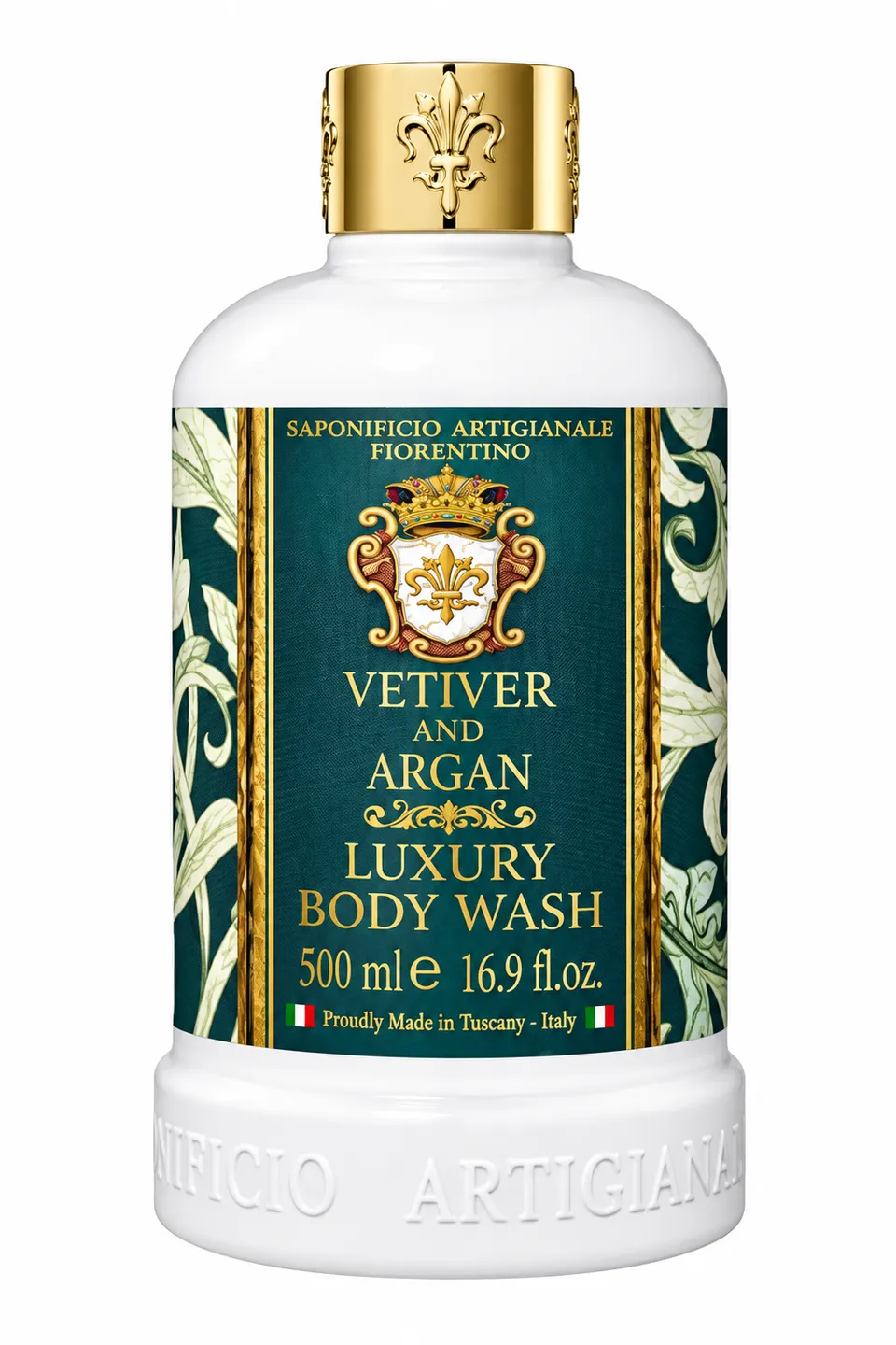 saponificio-artigianale-fiorentino-vetiver-argan-duschgel-500-ml-holzig image 1