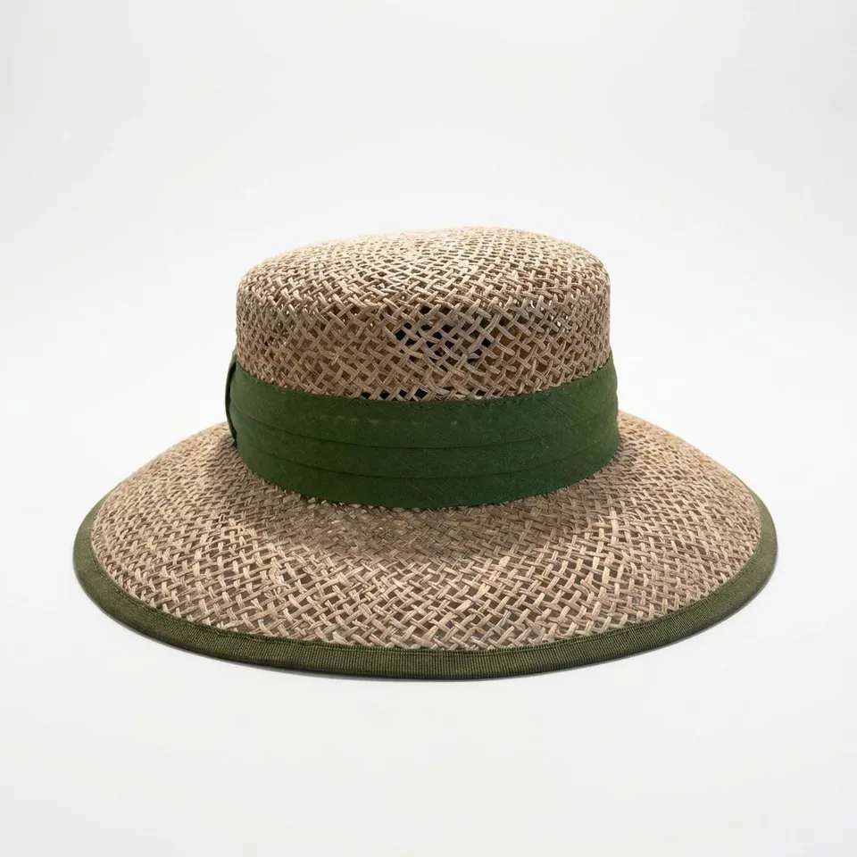 samis-cloche-seegras-sommerhut-natur-oliv-one-size-geflochten image 1