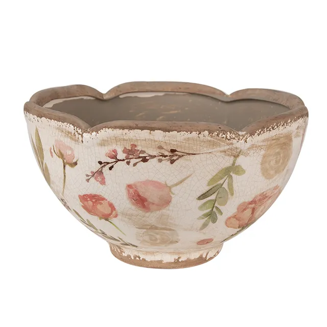 clayre-eef-blumentopf-beige-rosa-21x12-cm image 1