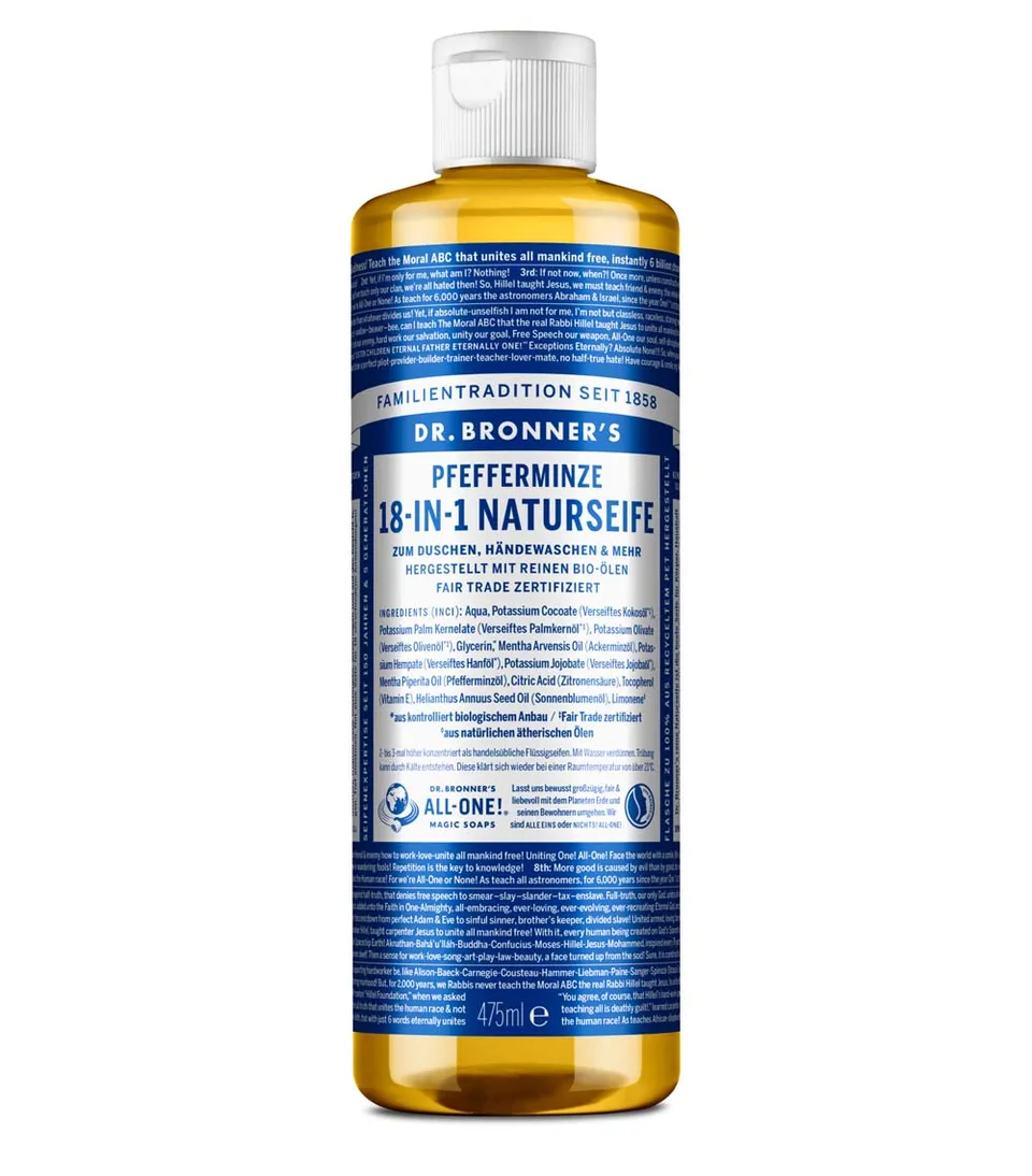 dr-bronner-s-pfefferminze-18-in-1-naturseife-475-ml image 1