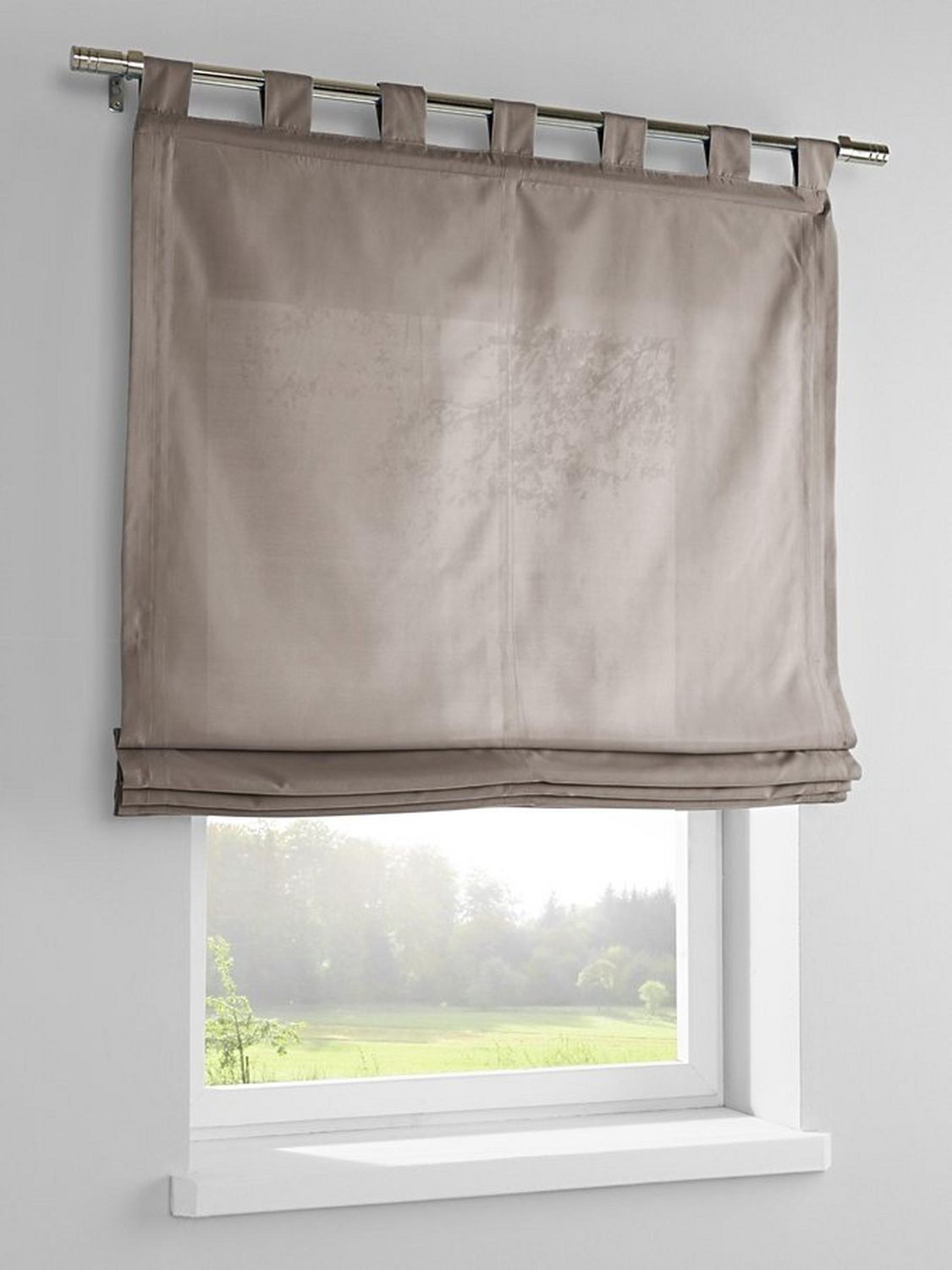 heine-home-raffrollo-taupe-140x80-blickdicht-schlaufen image 1
