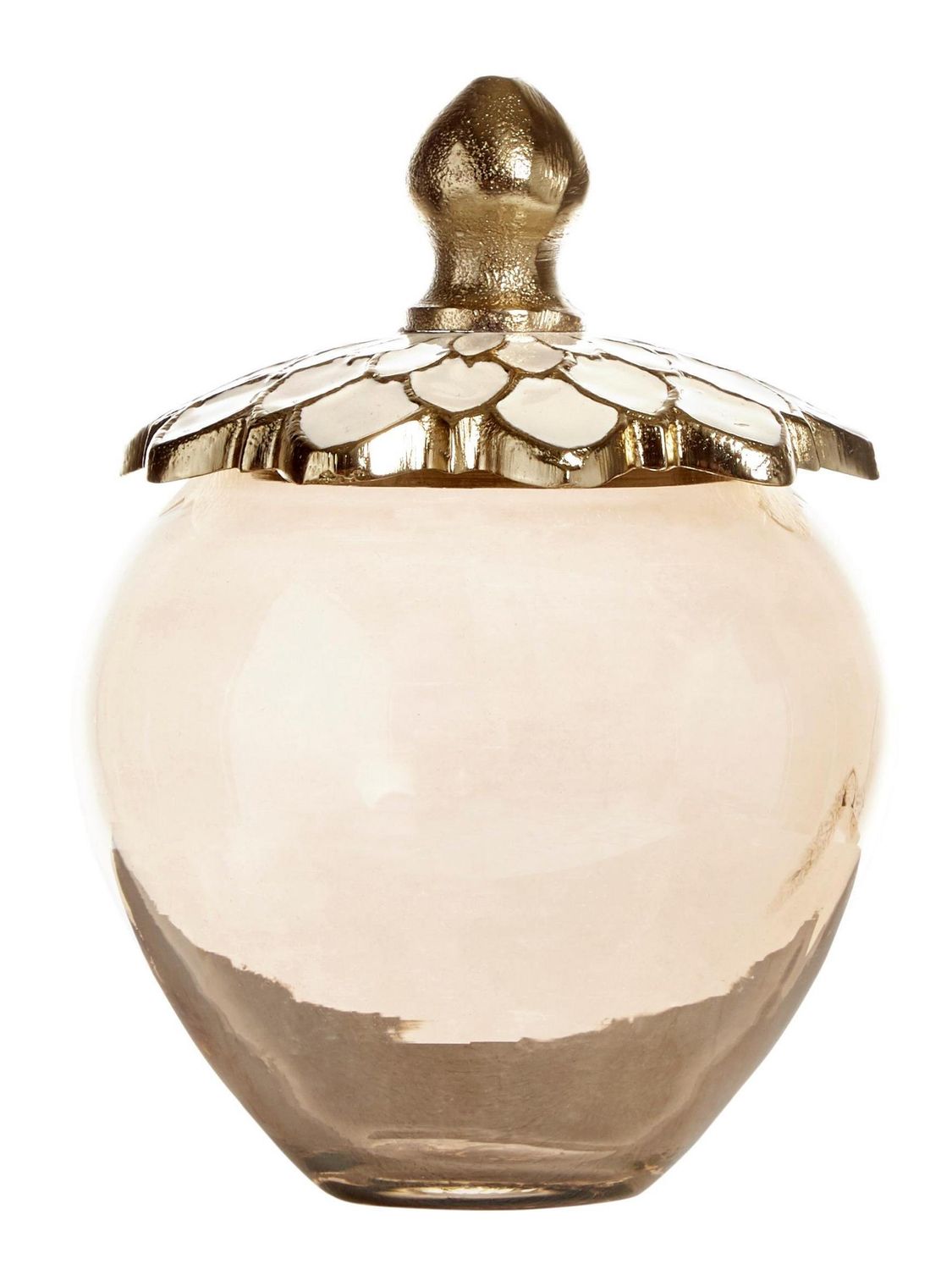 heine-home-deko-dose-glas-emaille-grau-creme-15x11-cm image 1