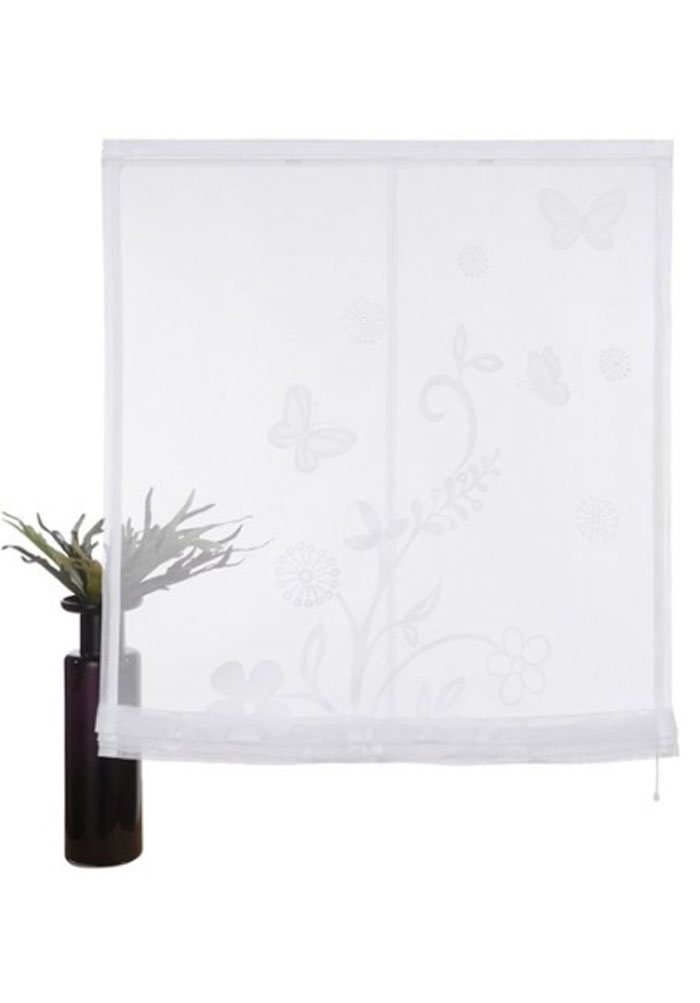 my-home-saltillo-raffrollo-transparent-wei-160-cm-schmetterling image 1