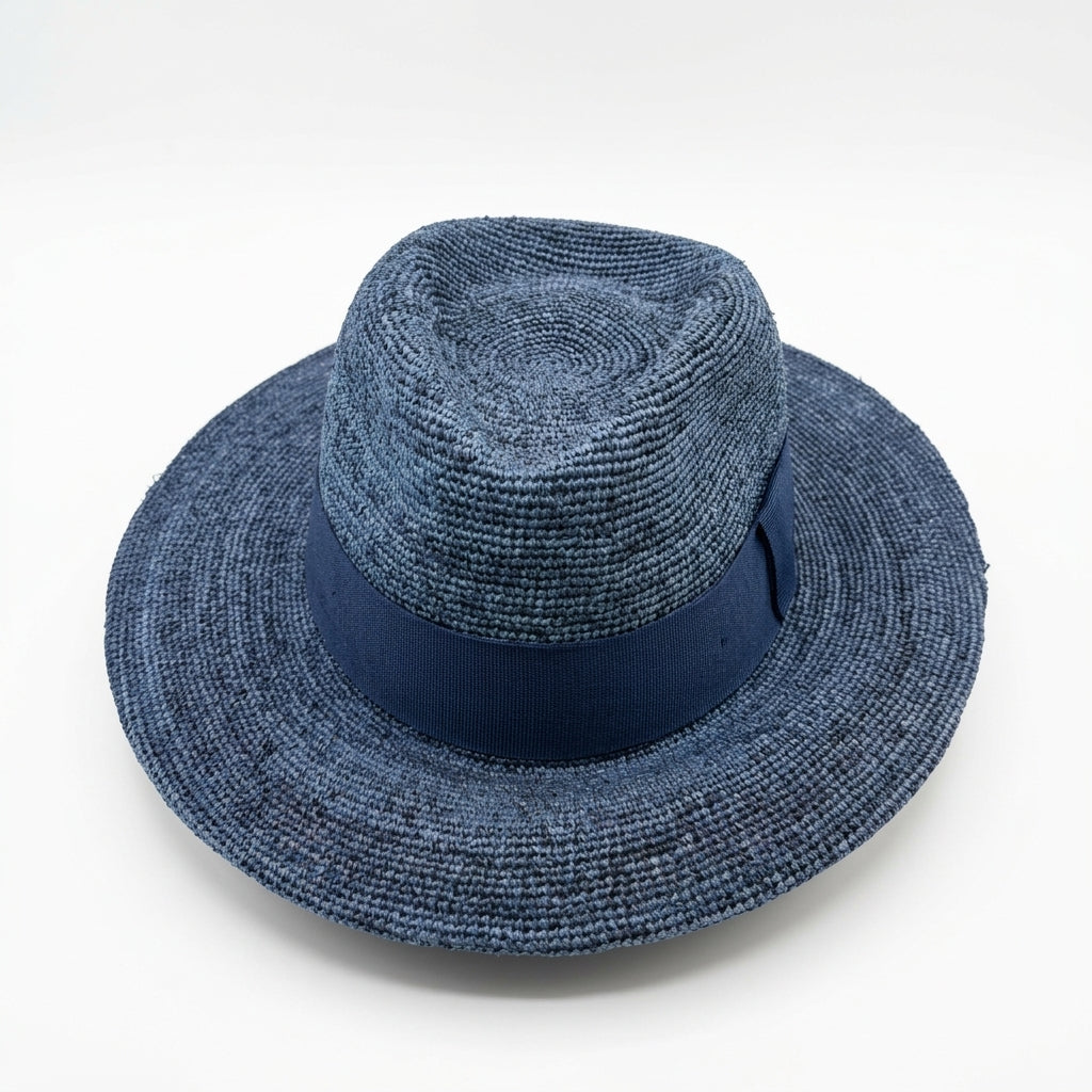 samis-traveller-raffia-strohhut-navy-gr-e-m image 1