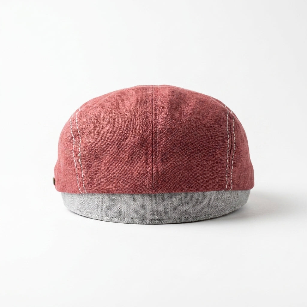 samis-flatcaps-flatcap-schieberm-tze-rot-leinen image 4