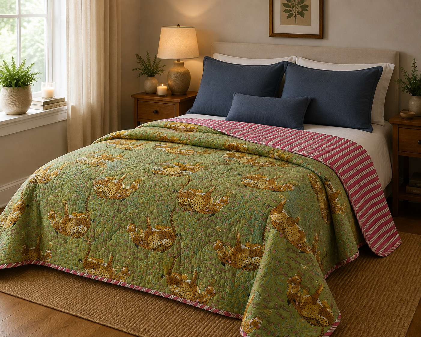 wohndecke-quilt-optik-baumwolle-140x220-cm-tagesdecke image 3