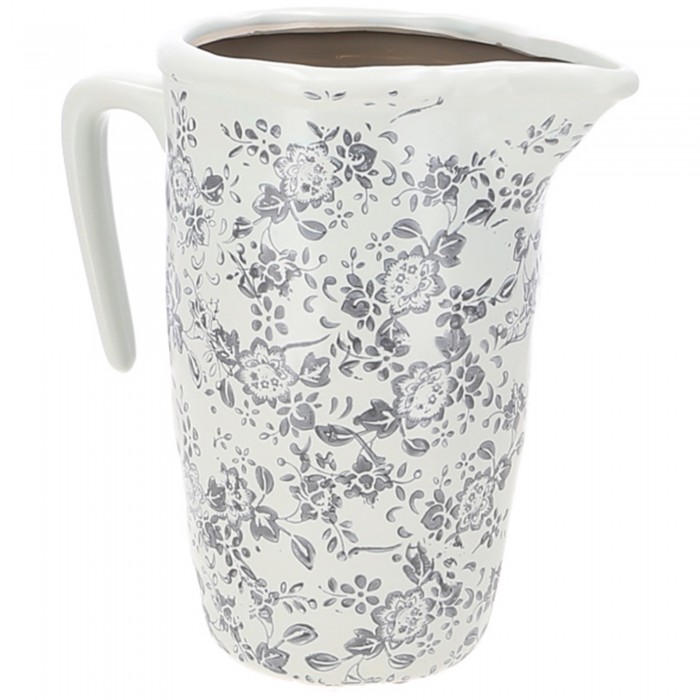 keramik-vase-krug-millefleur-taubenblau-d14xh22-5-cm image 3